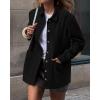 imageBTFBM Faux Suede Jacket Women Fall Fashion 2026 Leather Jackets Long Sleeve Button Down Winter Coats Shackets OuterwearBlack