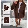 imageBTFBM Faux Suede Jacket Women Fall Fashion 2026 Leather Jackets Long Sleeve Button Down Winter Coats Shackets OuterwearCoffee