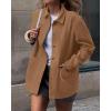 imageBTFBM Faux Suede Jacket Women Fall Fashion 2026 Leather Jackets Long Sleeve Button Down Winter Coats Shackets OuterwearKhaki