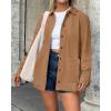 imageBTFBM Faux Suede Jacket Women Fall Fashion 2026 Leather Jackets Long Sleeve Button Down Winter Coats Shackets OuterwearKhaki