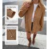 imageBTFBM Faux Suede Jacket Women Fall Fashion 2026 Leather Jackets Long Sleeve Button Down Winter Coats Shackets OuterwearKhaki