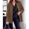 imageBTFBM Faux Suede Jacket Women Fall Fashion 2026 Leather Jackets Long Sleeve Button Down Winter Coats Shackets OuterwearLight Brown