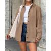 imageBTFBM Faux Suede Jacket Women Fall Fashion 2026 Leather Jackets Long Sleeve Button Down Winter Coats Shackets OuterwearLight Khaki