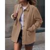 imageBTFBM Faux Suede Jacket Women Fall Fashion 2026 Leather Jackets Long Sleeve Button Down Winter Coats Shackets OuterwearLight Khaki