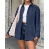 imageBTFBM Faux Suede Jacket Women Fall Fashion 2026 Leather Jackets Long Sleeve Button Down Winter Coats Shackets OuterwearNavy Blue