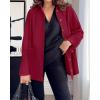 imageBTFBM Faux Suede Jacket Women Fall Fashion 2026 Leather Jackets Long Sleeve Button Down Winter Coats Shackets OuterwearRed