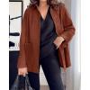 imageBTFBM Faux Suede Jacket Women Fall Fashion 2026 Leather Jackets Long Sleeve Button Down Winter Coats Shackets OuterwearRust