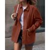 imageBTFBM Faux Suede Jacket Women Fall Fashion 2026 Leather Jackets Long Sleeve Button Down Winter Coats Shackets OuterwearRust