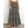 imageBTFBM Floral Maxi Skirts for Women Summer Spring 2026 Elastic Waist Tiered Flowy Beach Vacation Boho Midi Long SkirtFloral Black Yellow