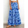 imageBTFBM Floral Maxi Skirts for Women Summer Spring 2026 Elastic Waist Tiered Flowy Beach Vacation Boho Midi Long SkirtFloral Blue