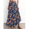imageBTFBM Floral Maxi Skirts for Women Summer Spring 2026 Elastic Waist Tiered Flowy Beach Vacation Boho Midi Long SkirtFloral Blue Orange