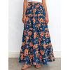 imageBTFBM Floral Maxi Skirts for Women Summer Spring 2026 Elastic Waist Tiered Flowy Beach Vacation Boho Midi Long SkirtFloral Blue Orange