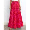 imageBTFBM Floral Maxi Skirts for Women Summer Spring 2026 Elastic Waist Tiered Flowy Beach Vacation Boho Midi Long SkirtFloral Red Pink