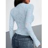 imageBTFBM Mesh Long Sleeve Tops for Women Lace Sexy Sheer Tight See Through Crew Neck Spring Fall 2026 Party Club OutfitsLight Blue