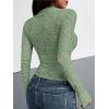 imageBTFBM Mesh Long Sleeve Tops for Women Lace Sexy Sheer Tight See Through Crew Neck Spring Fall 2026 Party Club OutfitsLight Green