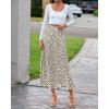 imageBTFBM Satin Skirts for Women Trendy Spring Summer 2026 High Waisted Leopard Print Cocktail Wedding Long Silk Midi SkirtApricot Black