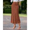 imageBTFBM Satin Skirts for Women Trendy Spring Summer 2026 High Waisted Leopard Print Cocktail Wedding Long Silk Midi SkirtBrick Red Black