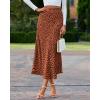 imageBTFBM Satin Skirts for Women Trendy Spring Summer 2026 High Waisted Leopard Print Cocktail Wedding Long Silk Midi SkirtBrick Red Black