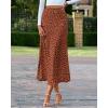 imageBTFBM Satin Skirts for Women Trendy Spring Summer 2026 High Waisted Leopard Print Cocktail Wedding Long Silk Midi SkirtBrick Red Black