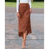 imageBTFBM Satin Skirts for Women Trendy Spring Summer 2026 High Waisted Leopard Print Cocktail Wedding Long Silk Midi SkirtBrick Red Black