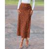 imageBTFBM Satin Skirts for Women Trendy Spring Summer 2026 High Waisted Leopard Print Cocktail Wedding Long Silk Midi SkirtBrick Red Black
