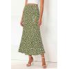 imageBTFBM Satin Skirts for Women Trendy Spring Summer 2026 High Waisted Leopard Print Cocktail Wedding Long Silk Midi SkirtDot Army Green White