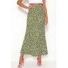 imageBTFBM Satin Skirts for Women Trendy Spring Summer 2026 High Waisted Leopard Print Cocktail Wedding Long Silk Midi SkirtDot Army Green White