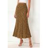 imageBTFBM Satin Skirts for Women Trendy Spring Summer 2026 High Waisted Leopard Print Cocktail Wedding Long Silk Midi SkirtDot Brown Black