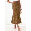 imageBTFBM Satin Skirts for Women Trendy Spring Summer 2026 High Waisted Leopard Print Cocktail Wedding Long Silk Midi SkirtDot Brown Black