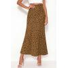 imageBTFBM Satin Skirts for Women Trendy Spring Summer 2026 High Waisted Leopard Print Cocktail Wedding Long Silk Midi SkirtDot Brown Black