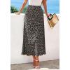 imageBTFBM Satin Skirts for Women Trendy Spring Summer 2026 High Waisted Leopard Print Cocktail Wedding Long Silk Midi SkirtDot Coffee Green