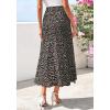 imageBTFBM Satin Skirts for Women Trendy Spring Summer 2026 High Waisted Leopard Print Cocktail Wedding Long Silk Midi SkirtDot Coffee Green