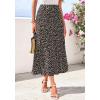 imageBTFBM Satin Skirts for Women Trendy Spring Summer 2026 High Waisted Leopard Print Cocktail Wedding Long Silk Midi SkirtDot Coffee Green