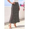 imageBTFBM Satin Skirts for Women Trendy Spring Summer 2026 High Waisted Leopard Print Cocktail Wedding Long Silk Midi SkirtDot Coffee Green