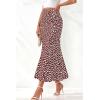 imageBTFBM Satin Skirts for Women Trendy Spring Summer 2026 High Waisted Leopard Print Cocktail Wedding Long Silk Midi SkirtDot Wine Red White