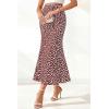 imageBTFBM Satin Skirts for Women Trendy Spring Summer 2026 High Waisted Leopard Print Cocktail Wedding Long Silk Midi SkirtDot Wine Red White