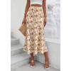 imageBTFBM Satin Skirts for Women Trendy Spring Summer 2026 High Waisted Leopard Print Cocktail Wedding Long Silk Midi SkirtFloral Apricot Brown