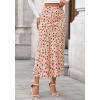 imageBTFBM Satin Skirts for Women Trendy Spring Summer 2026 High Waisted Leopard Print Cocktail Wedding Long Silk Midi SkirtFloral Apricot Red