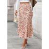 imageBTFBM Satin Skirts for Women Trendy Spring Summer 2026 High Waisted Leopard Print Cocktail Wedding Long Silk Midi SkirtFloral Apricot Red
