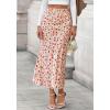 imageBTFBM Satin Skirts for Women Trendy Spring Summer 2026 High Waisted Leopard Print Cocktail Wedding Long Silk Midi SkirtFloral Apricot Red