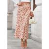 imageBTFBM Satin Skirts for Women Trendy Spring Summer 2026 High Waisted Leopard Print Cocktail Wedding Long Silk Midi SkirtFloral Apricot Red