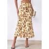 imageBTFBM Satin Skirts for Women Trendy Spring Summer 2026 High Waisted Leopard Print Cocktail Wedding Long Silk Midi SkirtFloral Beige Brown Yellow