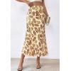 imageBTFBM Satin Skirts for Women Trendy Spring Summer 2026 High Waisted Leopard Print Cocktail Wedding Long Silk Midi SkirtFloral Beige Brown Yellow