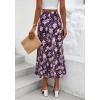 imageBTFBM Satin Skirts for Women Trendy Spring Summer 2026 High Waisted Leopard Print Cocktail Wedding Long Silk Midi SkirtFloral Black Purple