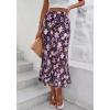 imageBTFBM Satin Skirts for Women Trendy Spring Summer 2026 High Waisted Leopard Print Cocktail Wedding Long Silk Midi SkirtFloral Black Purple