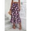 imageBTFBM Satin Skirts for Women Trendy Spring Summer 2026 High Waisted Leopard Print Cocktail Wedding Long Silk Midi SkirtFloral Black Purple