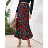 imageBTFBM Satin Skirts for Women Trendy Spring Summer 2026 High Waisted Leopard Print Cocktail Wedding Long Silk Midi SkirtFloral Black Red