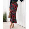 imageBTFBM Satin Skirts for Women Trendy Spring Summer 2026 High Waisted Leopard Print Cocktail Wedding Long Silk Midi SkirtFloral Black Red