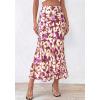 imageBTFBM Satin Skirts for Women Trendy Spring Summer 2026 High Waisted Leopard Print Cocktail Wedding Long Silk Midi SkirtFloral Brown Beige
