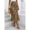 imageBTFBM Satin Skirts for Women Trendy Spring Summer 2026 High Waisted Leopard Print Cocktail Wedding Long Silk Midi SkirtFloral Brown Light Green